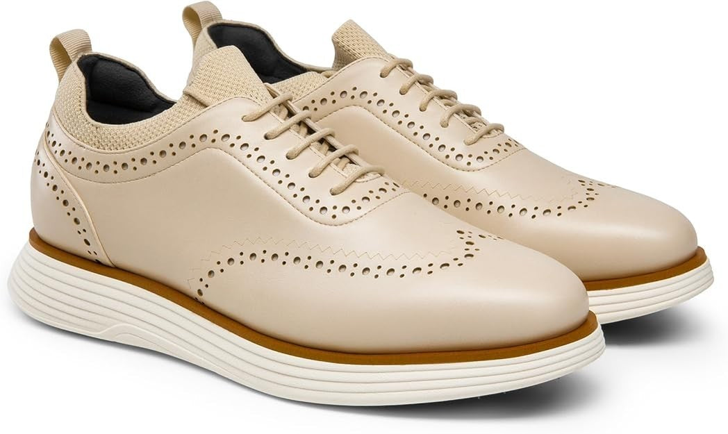 Bruno Marc Men's MaxFlex Oxford Wingtip Brogue Shoes Size 10.5 Brand New!