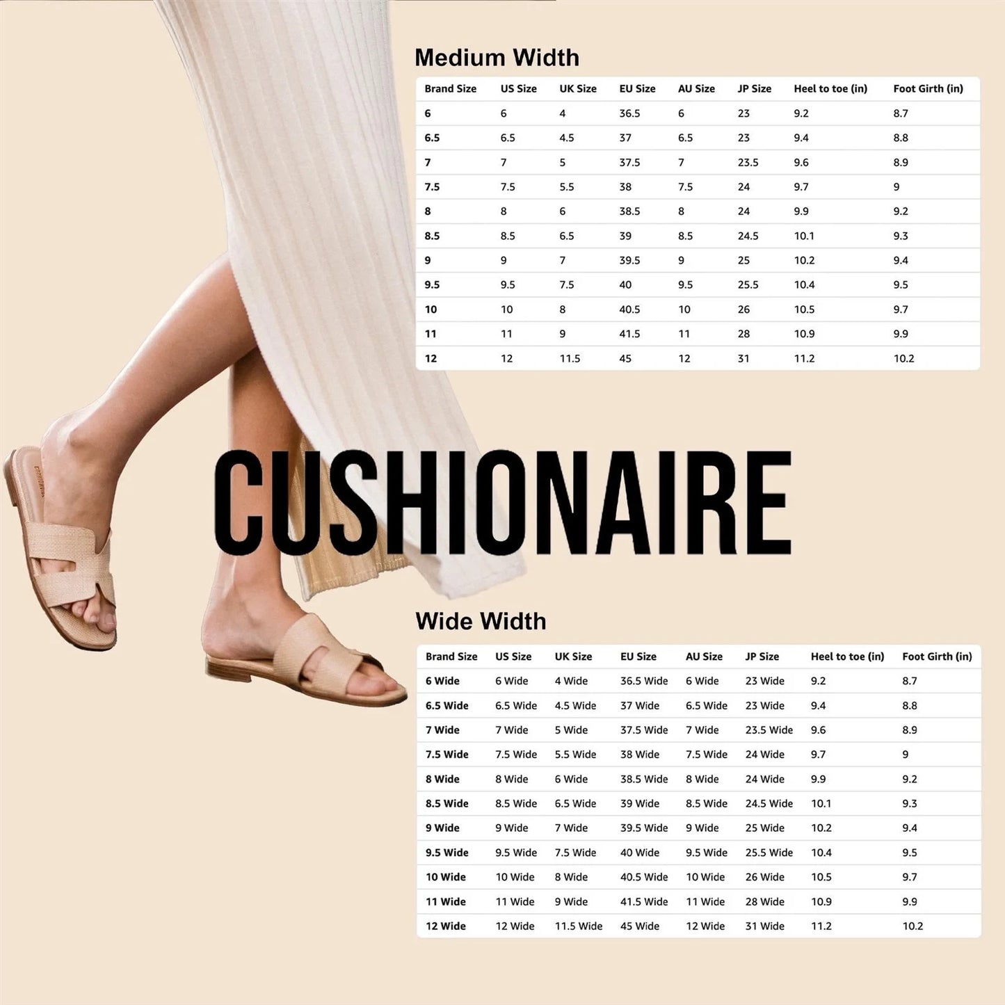 CUSHIONAIRE Voyage Slide Sandal WHITE Size 9.5M Brand New!