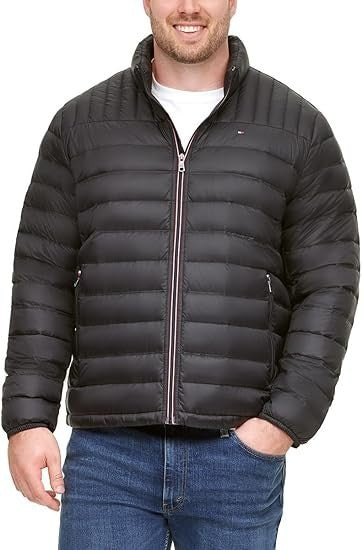 Tommy Hilfiger Men's Embroidered Logo Puffer Jacket Size 3X-Tall Brand New!