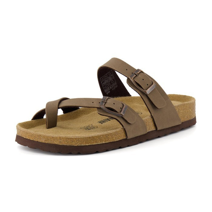 CUSHIONAIRE Luna Cork Footbed Sandal Size Brown 6W Brand New!!