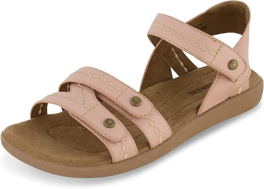 CUSHIONAIRE Women's Bartel Comfort Footbed Sandal Blush Size 8.5W Brand New!