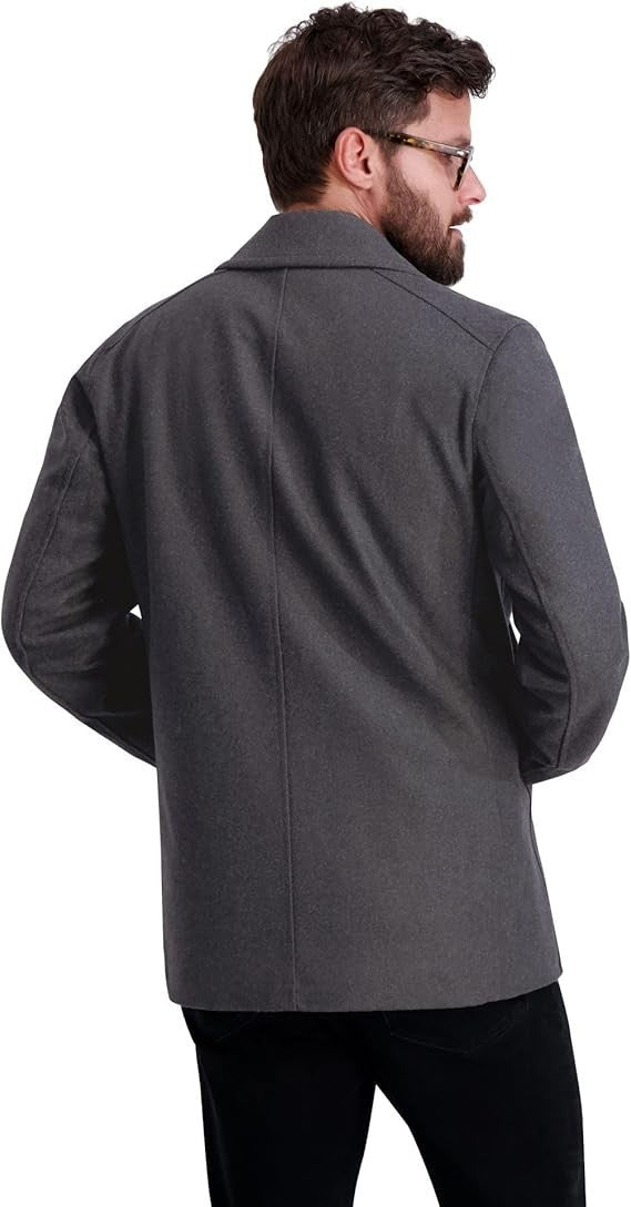 Nautica Men's Wool Blend Peacoat Double Breasted Coat XL
