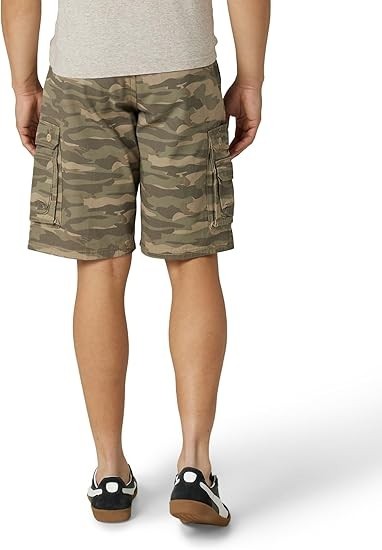 Lee mens Dungarees New Belted Wyoming Cargo Shorts, Fatigue Camo, New with Tags!