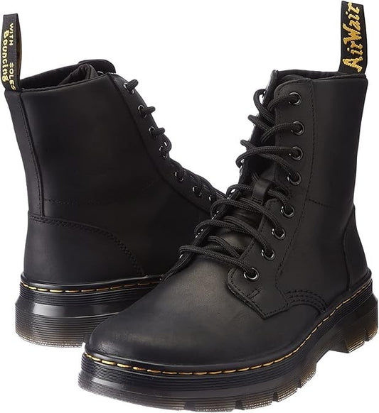 Dr. Martens adult Lace Fashion Boot Black Wyoming Size 13 Women 12 Men Brand New