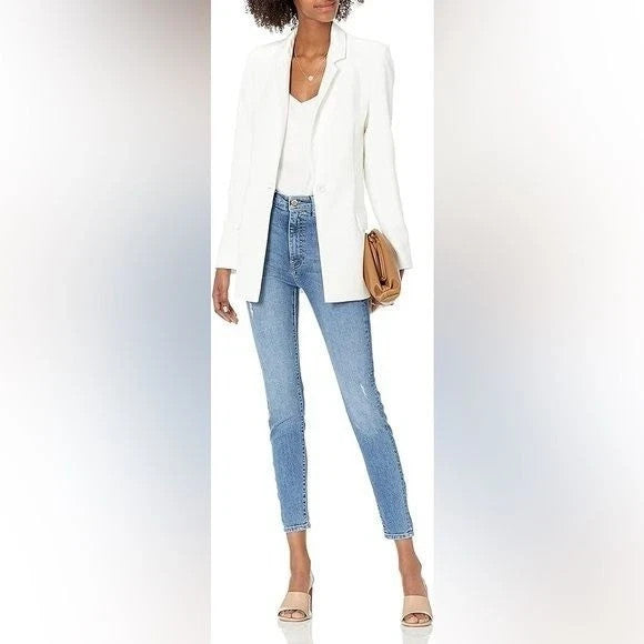 The Drop Women's Blake Long Blazer Ivory Size M Brand New!