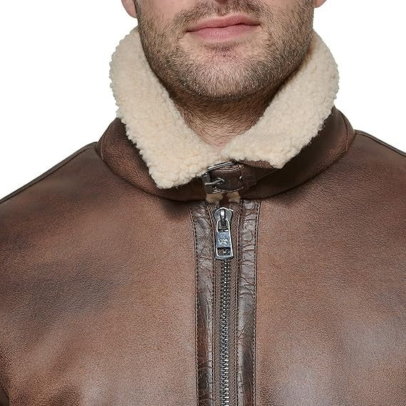 Calvin Klein Men's Faux Fur Lining Jacket Brown Size Large New With Tags!