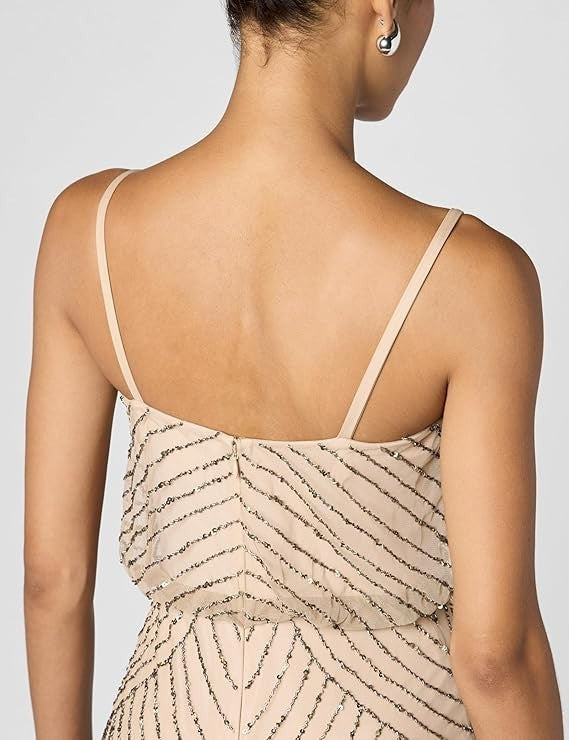 Adrianna Papell Women's Long Beaded Blouson Gown New with Tags!