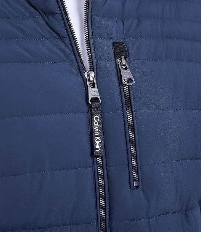 Calvin Klein Men's Full Zip Down Puffer Coat Navy Size Large New with Tags!