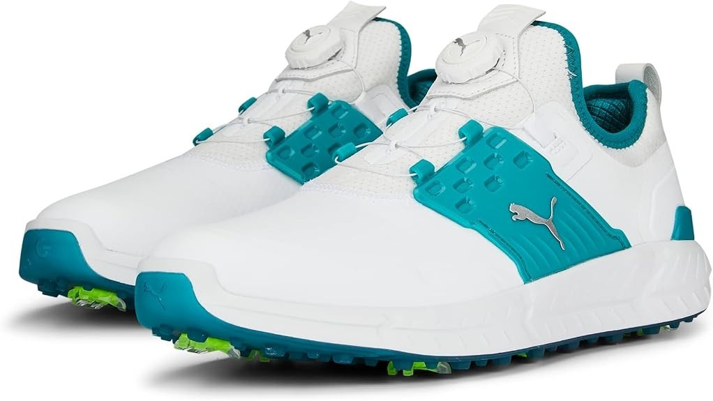 Puma Golf Men's Ignite Articulate Golf Shoe, White-Silver-Green, 11.5 New w Tag!