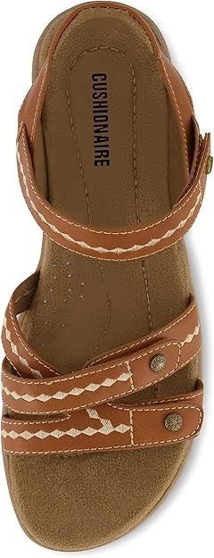 CUSHIONAIRE Women's Bartel Sandal TAN Size 7.5M Brand New!