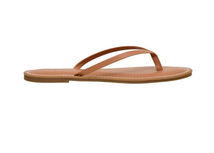 CUSHIONAIRE Cora Thong Sandal Natural Size 11M Brand New!