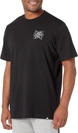 adidas Men's Brand Love Varsity T-Shirt, Black, Large New with Tags!