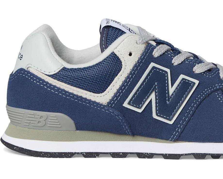New Balance Kid's 574 Core Bungee Sneaker Navy/White Size 3M Infant 0-12 Months