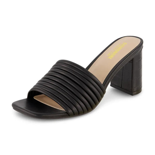 CUSHIONAIRE Irma One Band Dress Heel Black Size 6.5W Brand New!