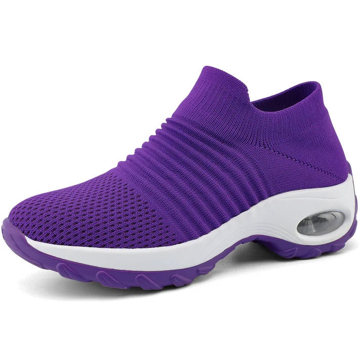 STQ Women's Walking Shoes Slip on Breathable Sneakers Purple Size 7.5 New No Box