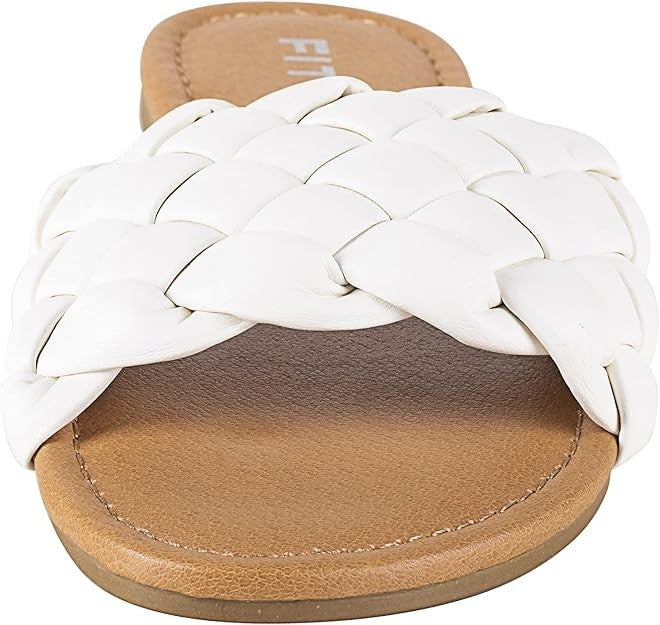 Fitory Women's Flat Sandals with Braided Band Size 8 Brand New!