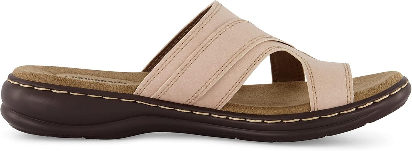 CUSHIONAIRE Women's Blare Sandals BLUSH Size 8W Brand New!