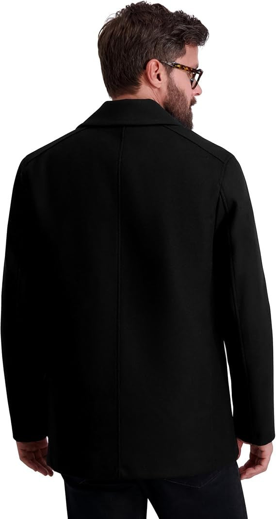 Nautica Men's Wool Blend Peacoat Double Breasted Coat Small