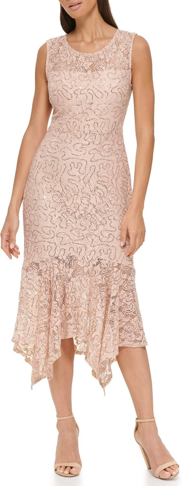 Kensie Women's Sleeveless Lace Midi Dress