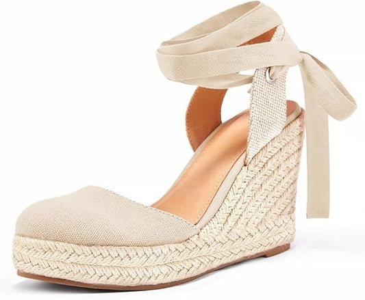 FISACE Women’s Espadrille Platform Wedge Sandals Brand New in Box!