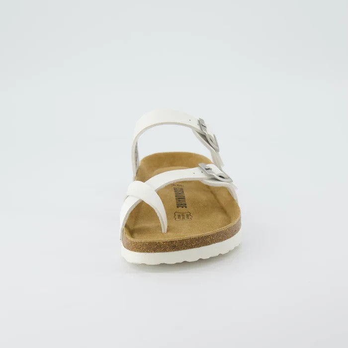 CUSHIONAIRE Luna Cork Footbed White Size 6W Brand New!!