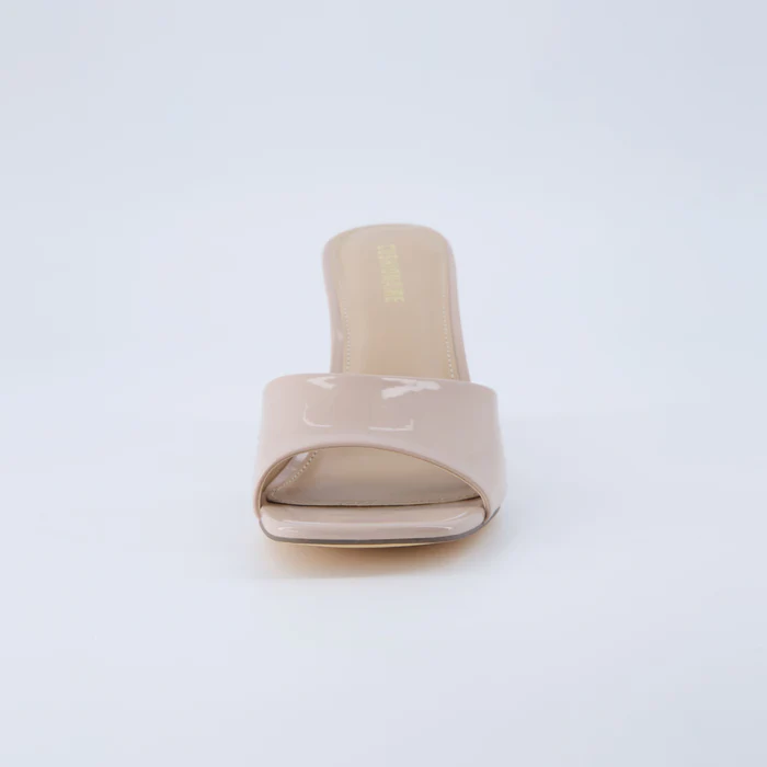 CUSHIONAIRE Evie One Band Dress Heel Nude Patent Size 11 Brand New!