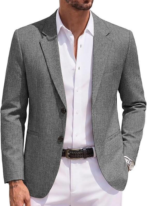 COOFANDY Mens Casual Blazer Slim Fit Sport Coat Lightweight Two Button Suit Jack