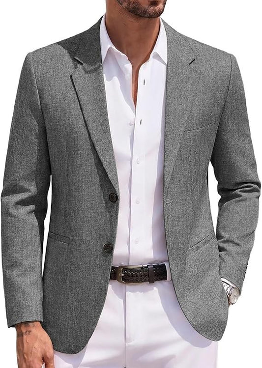COOFANDY Mens Casual Blazer Slim Fit Sport Coat Lightweight Two Button Suit Jack