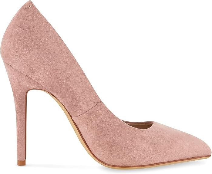 CUSHIONAIRE Women's Alta Dress Pump Blush Suede Size 6M Brand New!