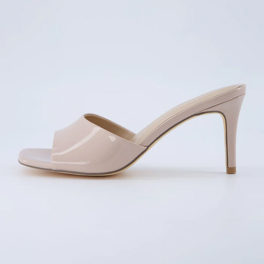 CUSHIONAIRE Evie One Band Dress Heel Nude Patent Size 11 Brand New!