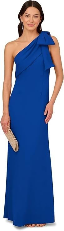 Adrianna Papell Women's Stretch Crepe Long Dress Size 16