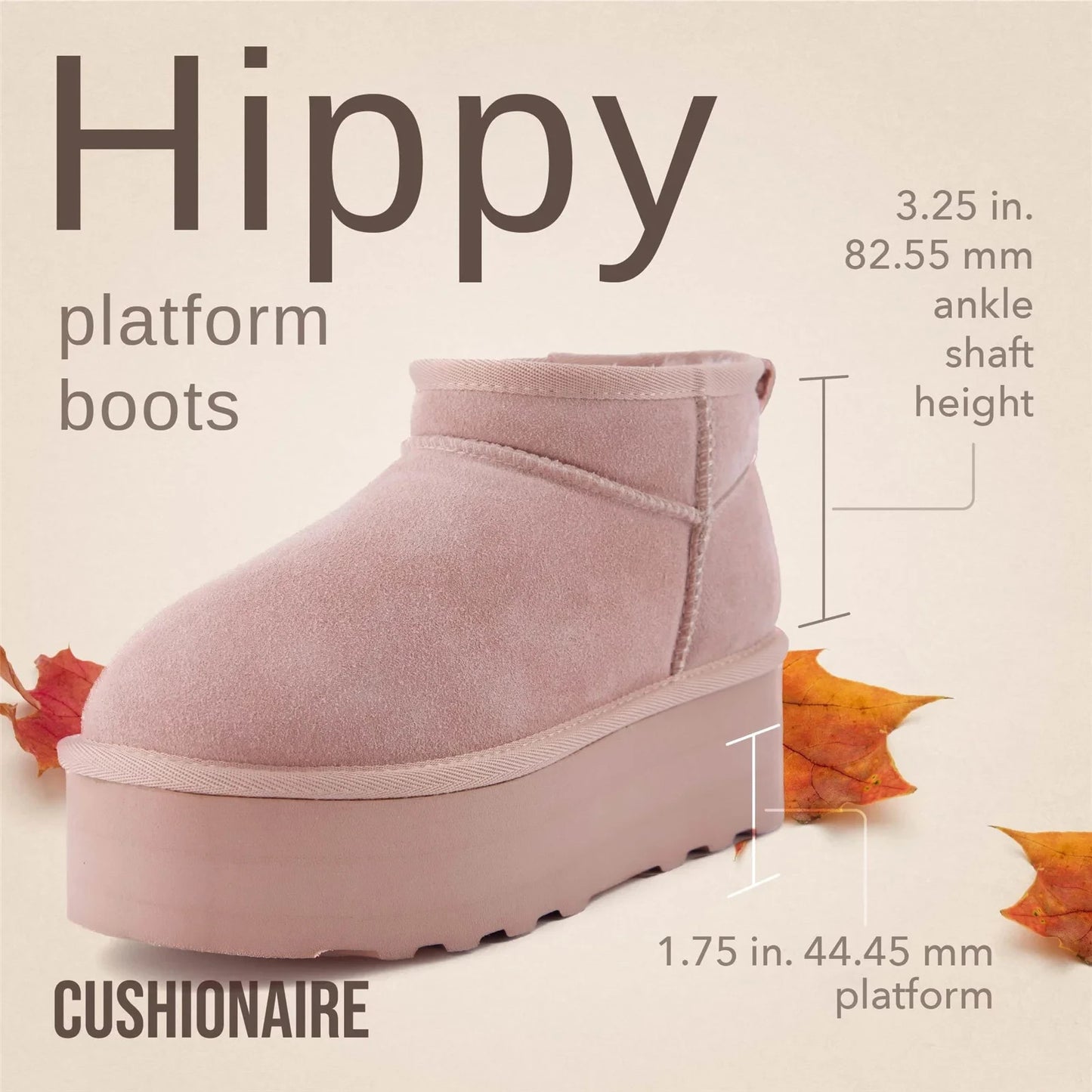 Cushionaire Hip 2 Genuine Suede Ankle Boots for Women Pink Size 8.5M Brand New!!