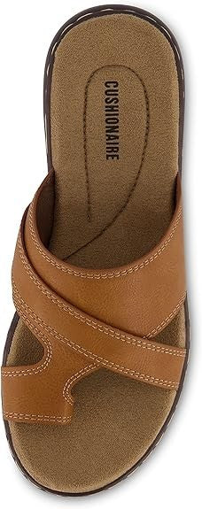 CUSHIONAIRE Women's Blare Sandals Tan Size 6M Brand New!