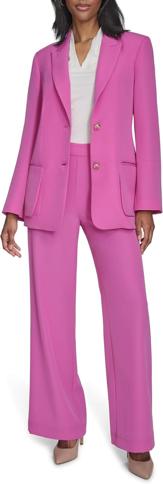 Halston Women's Straight Leg Soft Suiting Office Workwear Pant