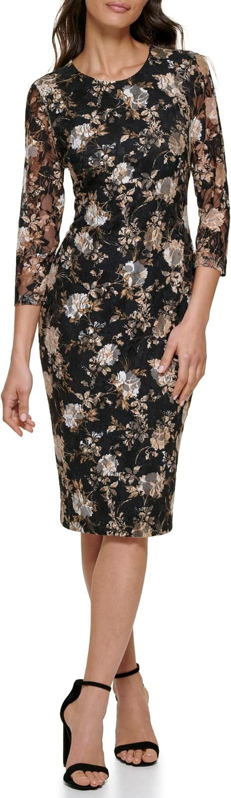 Kensie Womens Contemporary Dress,Black Multi,4 New with Tags!