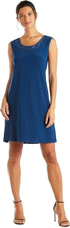 R&M Richards Women's Petite Glitter Trim Jacket Dress 2-Piece Knee New with tags
