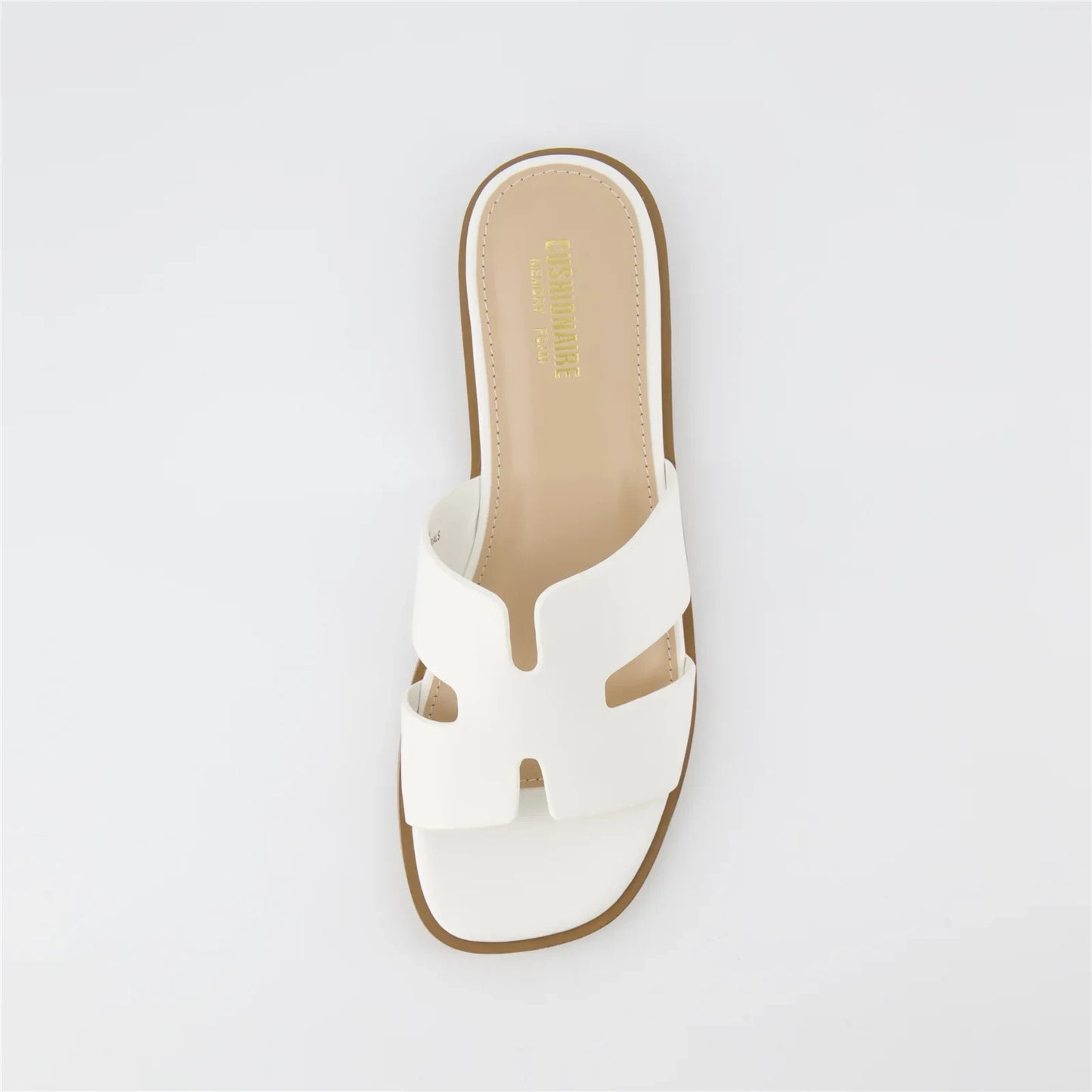 CUSHIONAIRE Voyage Slide Sandal WHITE Size 9.5M Brand New!
