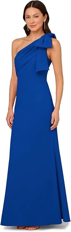 Adrianna Papell Women's Stretch Crepe Long Dress Size 16