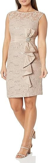 Jessica Howard Women's Mini Lace Sheath Boat Neck Dress New with Tags!