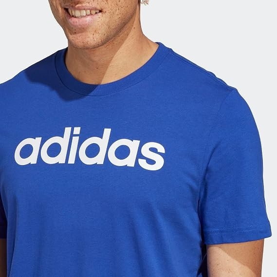 adidas Men's Essentials Single Jersey Linear Embroidered Logo T-Shirt, Large New