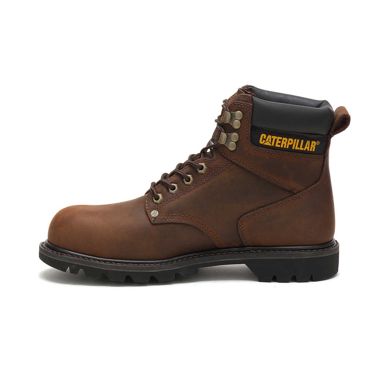 Cat Footwear Men's Second Shift Steel Toe Work Boot Dark Brown Size 11