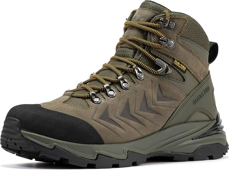 BOTAS PRO Men's Waterproof Hiking Boots, 6 Inch Slip Resistant New with Tags!