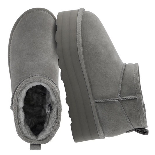 Cushionaire Hip 2 Genuine Suede Ankle Boots for Women Gray Size 11 Brand New!!