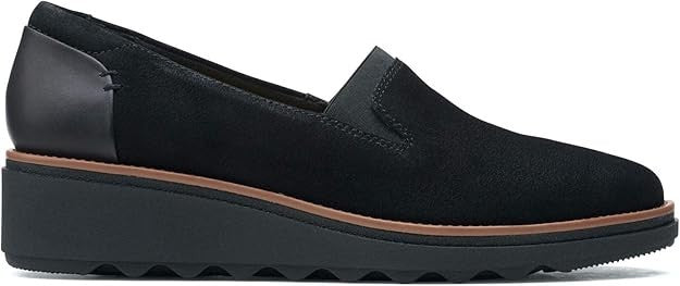 Clarks Women's Sharon Dolly Black Suede Size 8 Brand New!