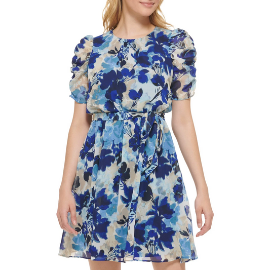 Jessica Howard Women's Dress Blue Multi Size 16 New with Tags