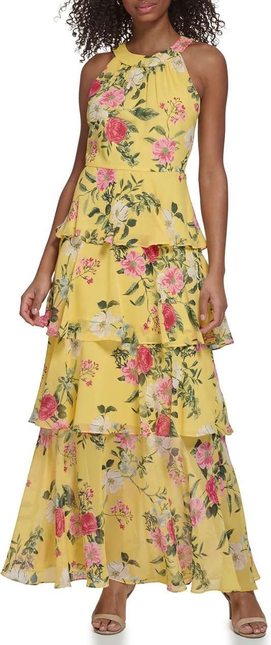 Jessica Howard Women's Style Maxi Sleeveless Chiffon Size 16 New with Tags!