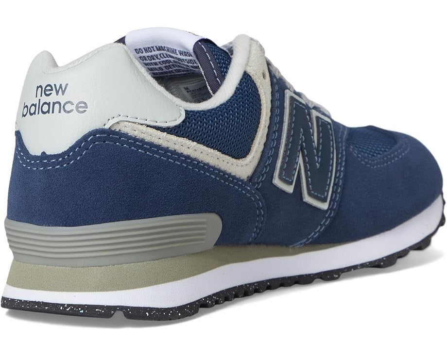 New Balance Kid's 574 Core Bungee Sneaker Navy/White Size 3M Infant 0-12 Months