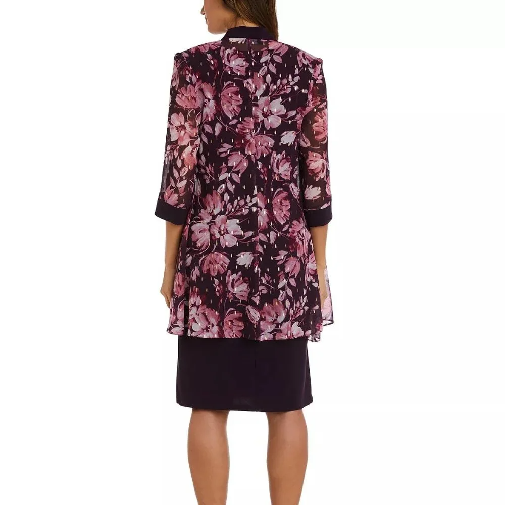 R&M Women s 2-Piece Raspberry Jacket Dress New with Tags!
