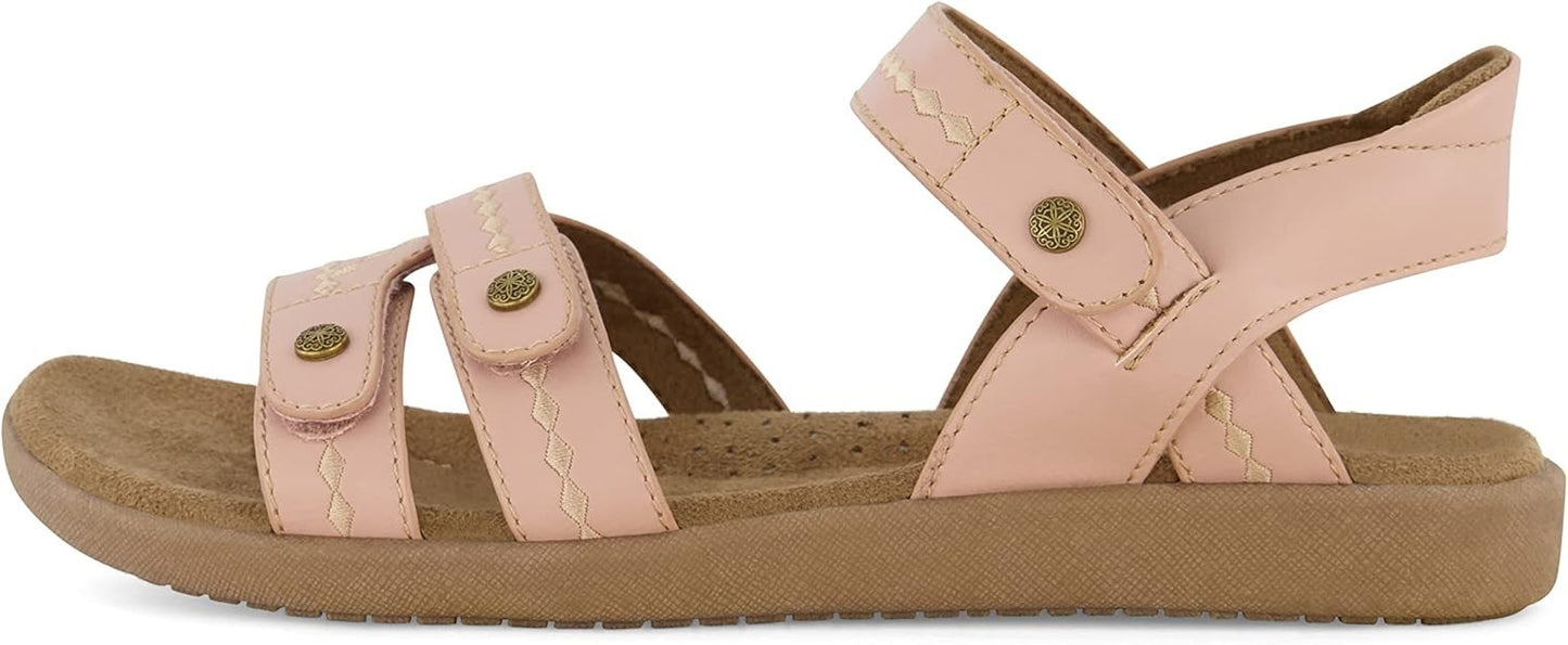 CUSHIONAIRE Women's Bartel Comfort Footbed Sandal Blush Size 8.5W Brand New!