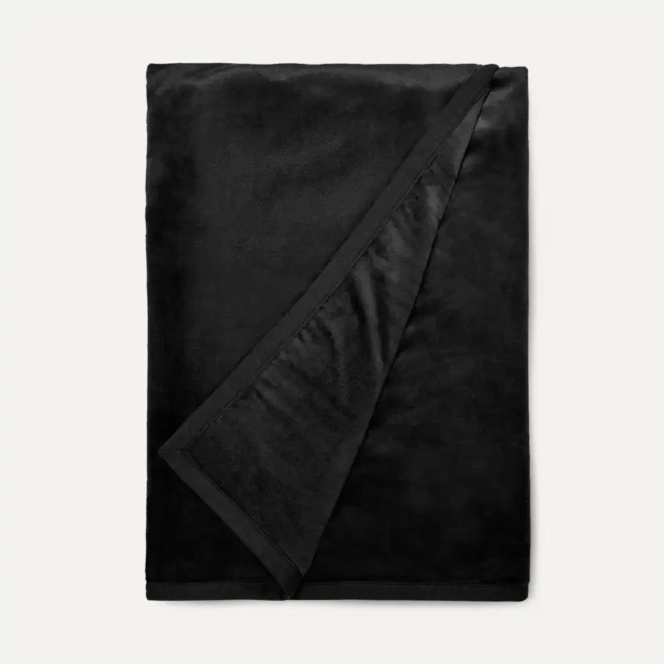 UGG DUFFIELD II THROW BLANKET THICK PLUSH BLACK 50X70 NEW With Tags